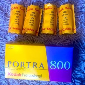Kodak Portra 800 Color Negative 120 Film ISO 800, Pack of 4 ONLY